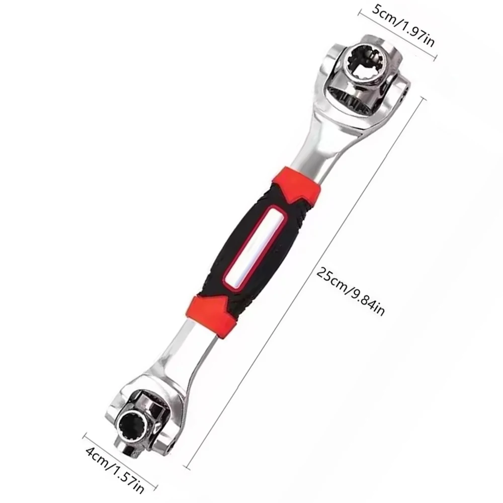 8-in-1 multi-function wrench 8~19mm non-magnetic multi-function 360 degree rotary socket wrench