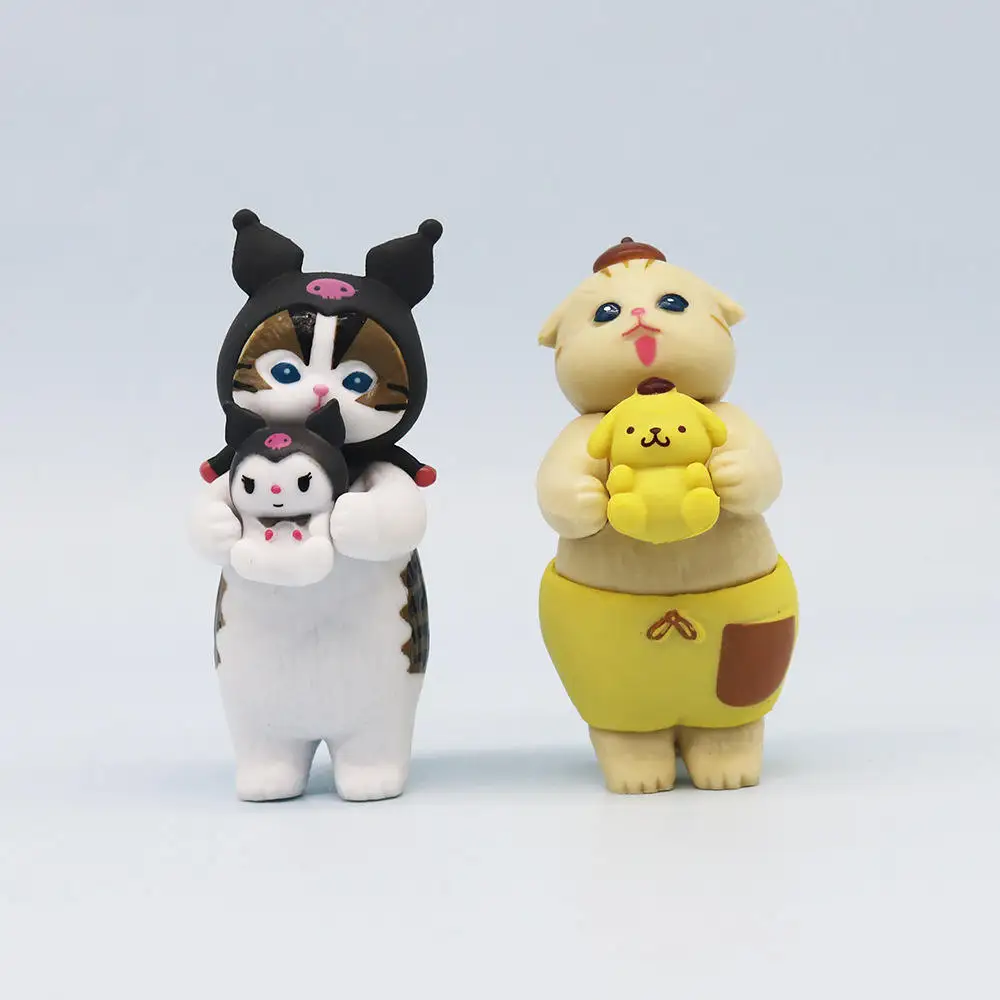 Wholesale Japan Anime 6pcs set Sanrioo Melody Animal Figure Pvc Model Figure Cartoon Kuromi Mystery For Children Toys