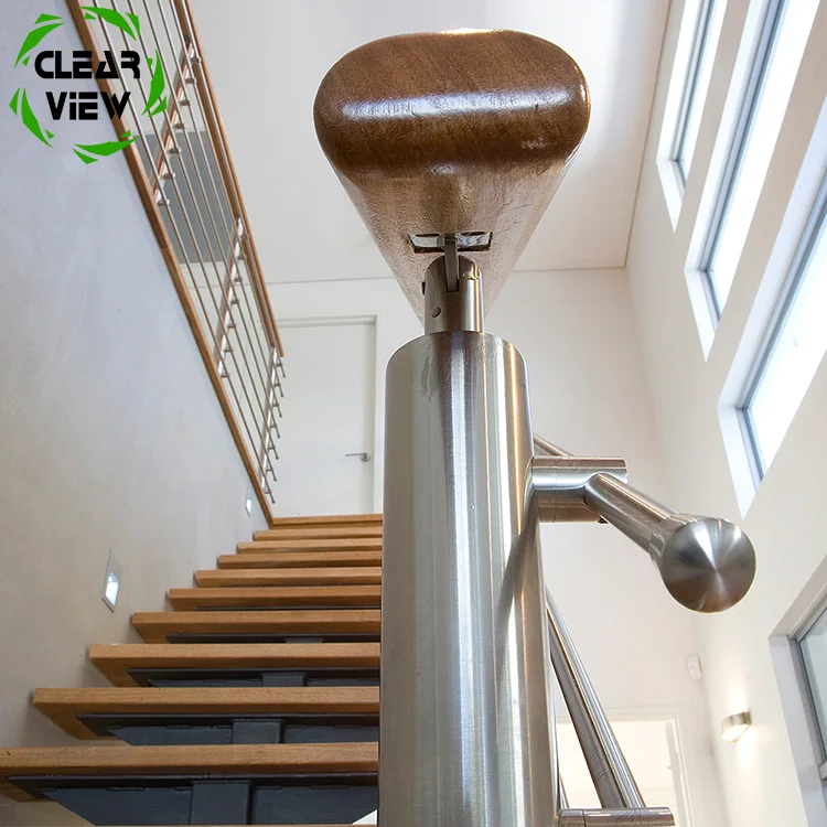 Clearview Furnishing wrought iron rubber impact cushion metal hand railing for house