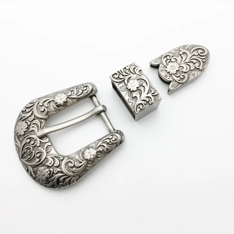 2022 Hot sale various widely used wholesale western 3pcs buckle set custom belt buckle