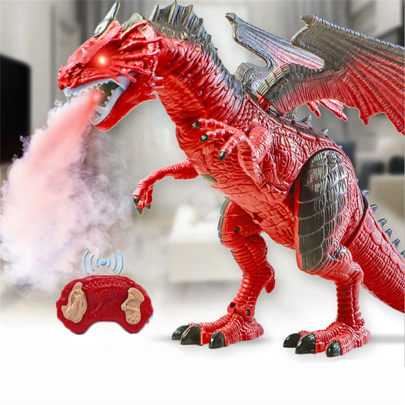 Dinosaur Spray Dragon Walking Electric Remote Control  Animal Model Kids Toys Children Boys Girls Birthday Gift