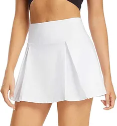 Женская юбка для гольфа и тенниса, спортивное платье с 2 карманами, шорты, юбка для фитнеса