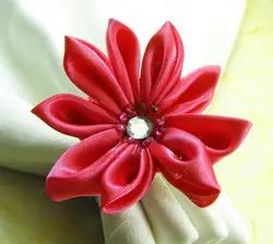 decorative cloth flowers napkin ring wedding napkin holder