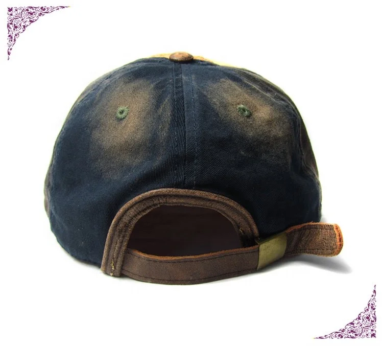BSCI Factory High Quality Custom Embroidery Logo Vintage Washed Denim Baseball Cap Plain Jeans Distressed Dad Hat