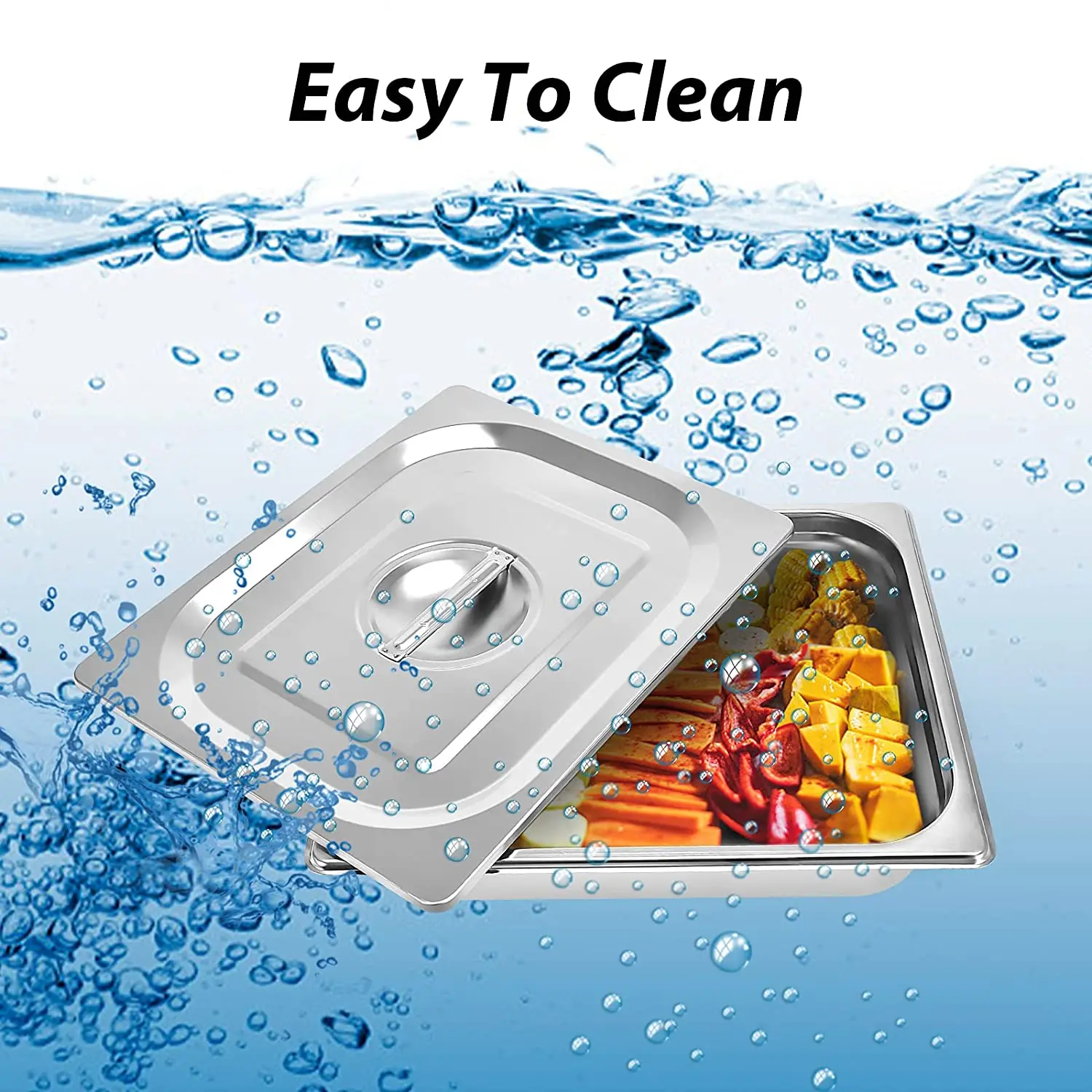 Other Hotel Restaurant Supplies full size Ice Cream Buffet Food Container Anti Jam GN Pan ss deep steam table pan with lid