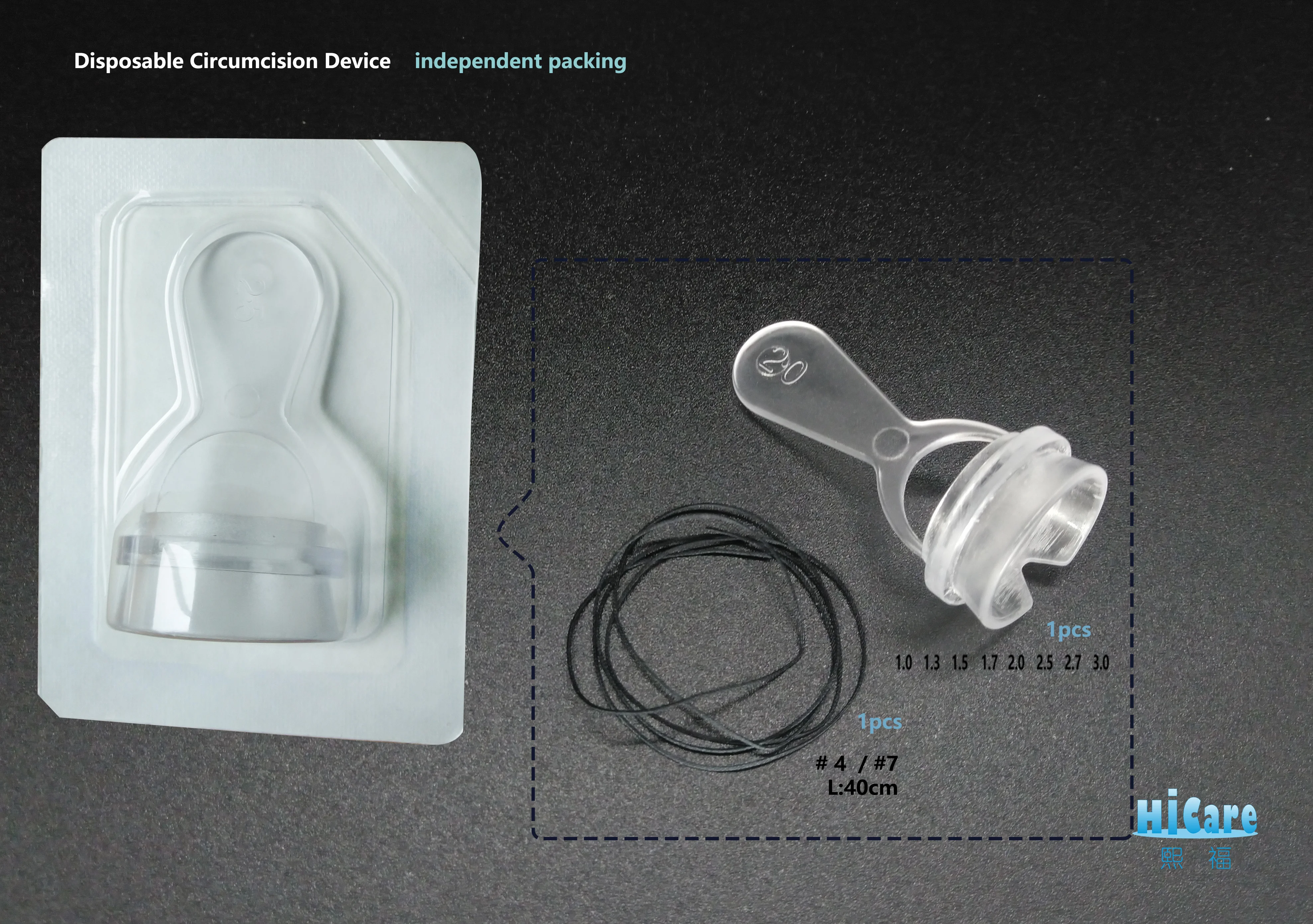 Hospital 1.0 cm Male Foreskin Ring Cutting circumcision clamp ring circumcision photo