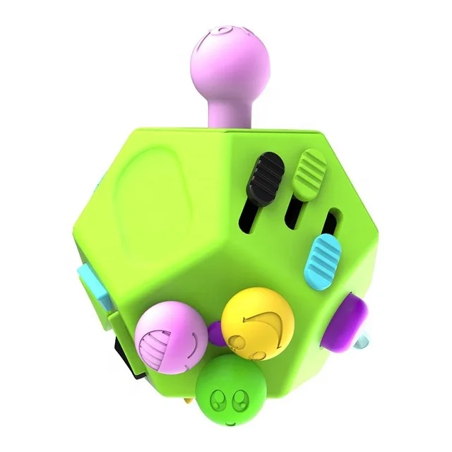 Fidget Dodecagon 12 Side Fidget Cube Relieves Stress and Anxiety Anti Depression Cube for Children and Adults with ADHD ADD OCD