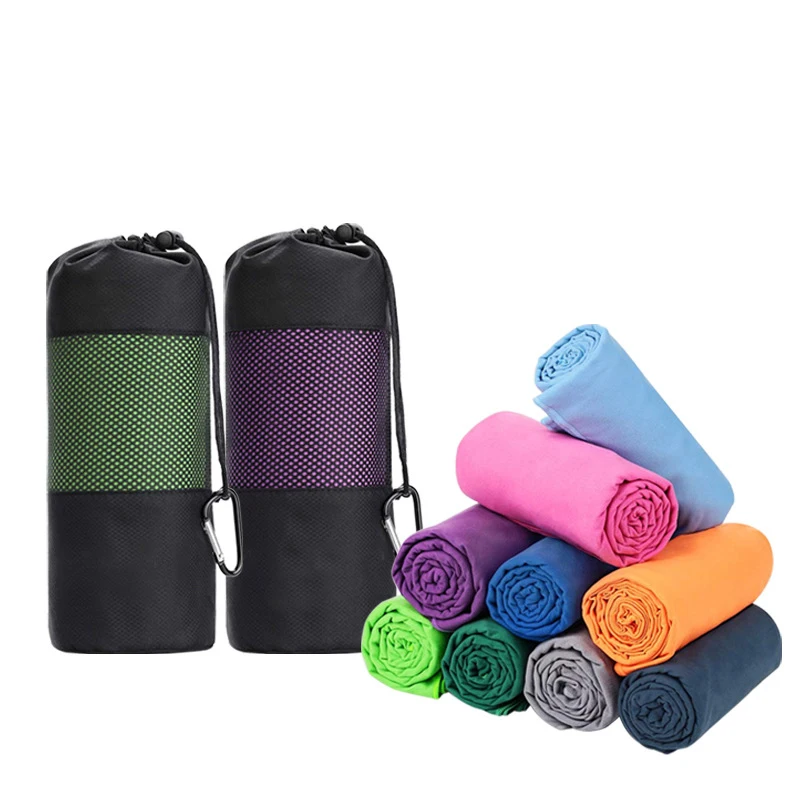 Быстросохнущее спортивное полотенце из микрофибры, полотенце для спортзала с карманом на молнии