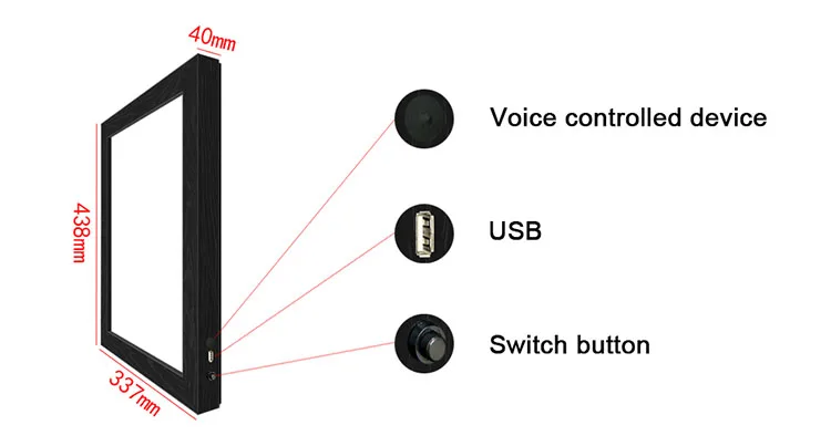 2020 new 3d anime poster with led frame plastic poster with flipping effect