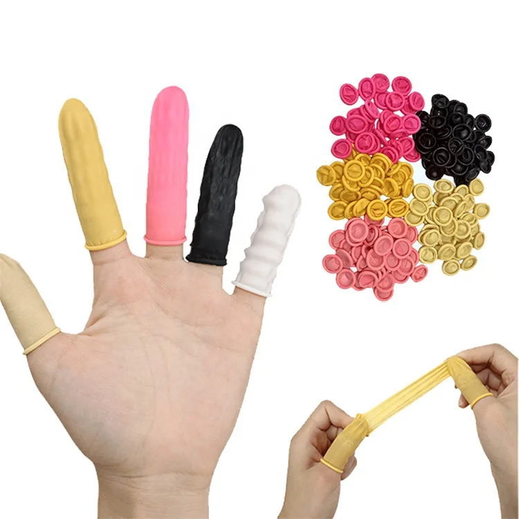 1000pcs (Medium) Anti-Static Fingertips Protective Electronic Jewelry Cleaning Disposable Latex Fingertip Gloves Finger Cots
