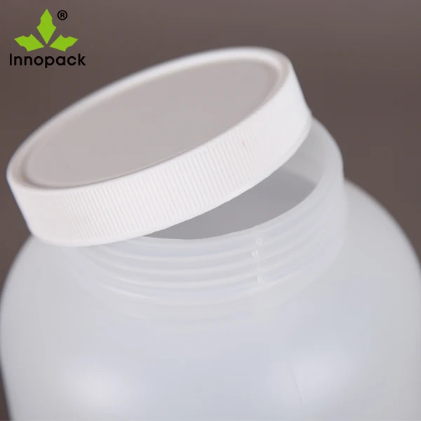 HDPE material 3L plastic bottle and plastic jar with lid for powder