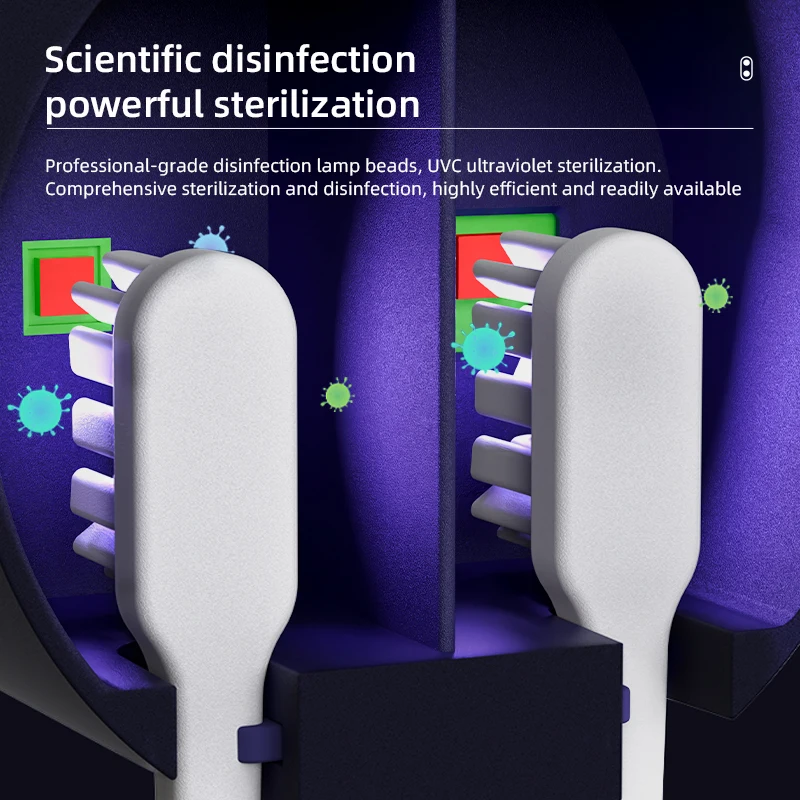 X122 couple Cordless  smart 1800mah battery powered  toothb electric rush holder 24-hour cycle uv  sterilization