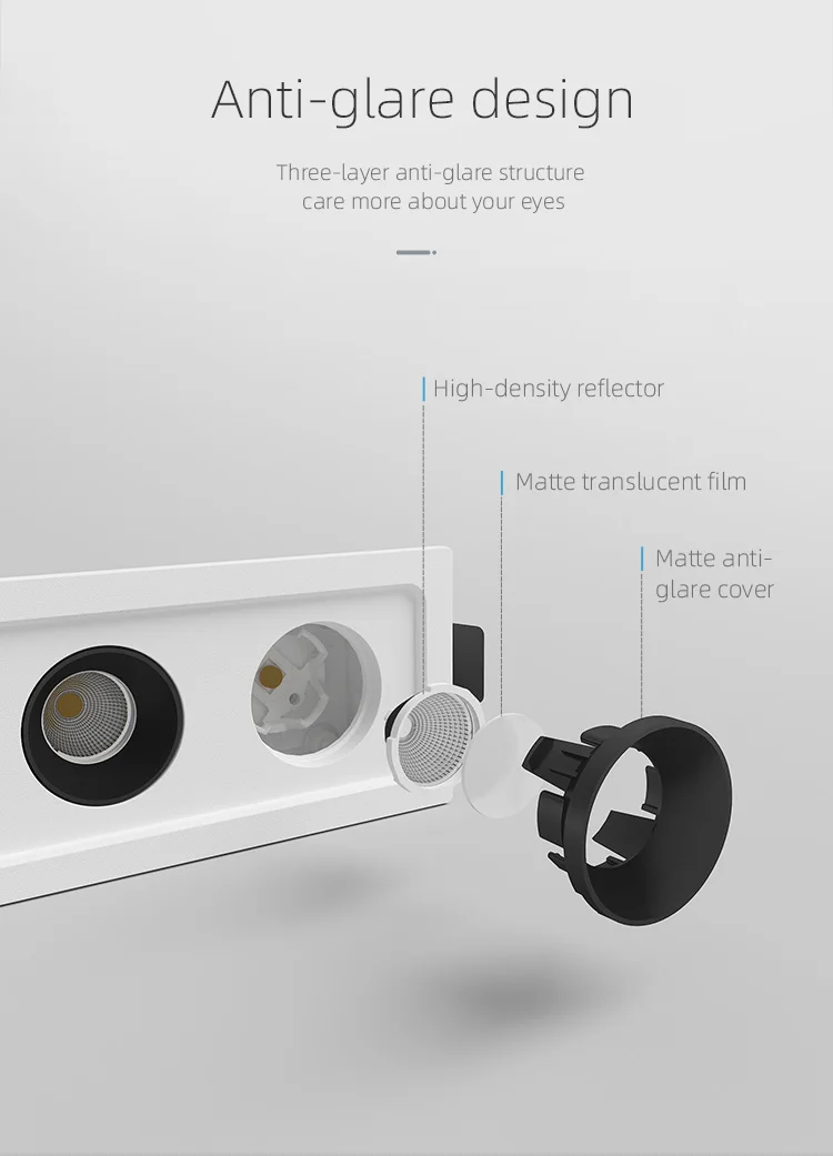 Aisilan hotel  5 8 14 heads recessed ceiling lamp ac 220v backlit recessed ceiling light fixture kitchen downlights