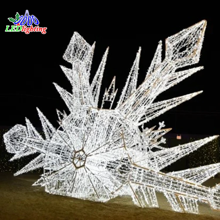 Big Arch shape street lighted up Manufacture with snowflakes Decorations LED 3D Motif Christmas winter holiday Lights