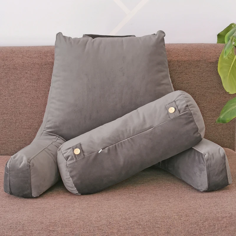 Wholesale Adjustable Large Bed Rest Pillow With Arms Custom Relax Watch TV Pillow