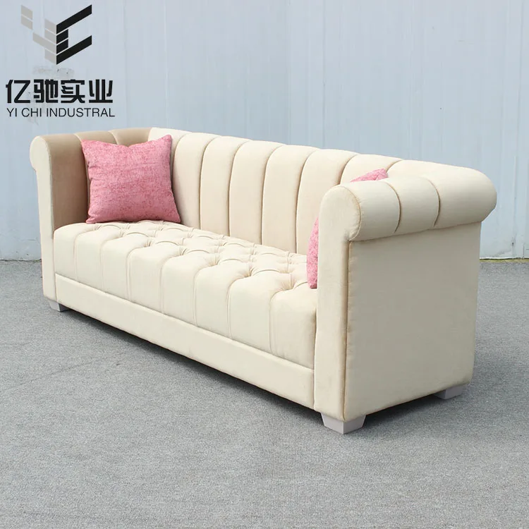 
Shanghai YiChi imports birch premium velvet hotel bedroom sofa 