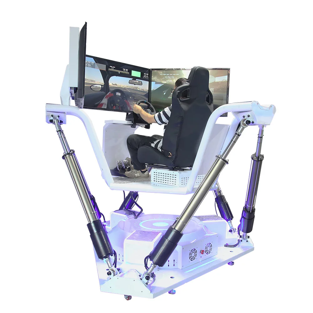 3 Screen 6 Dof Hydraulic F1 Simulator Driving Car Gaming Chair Racing Simulator With Three 42 Inches Screen