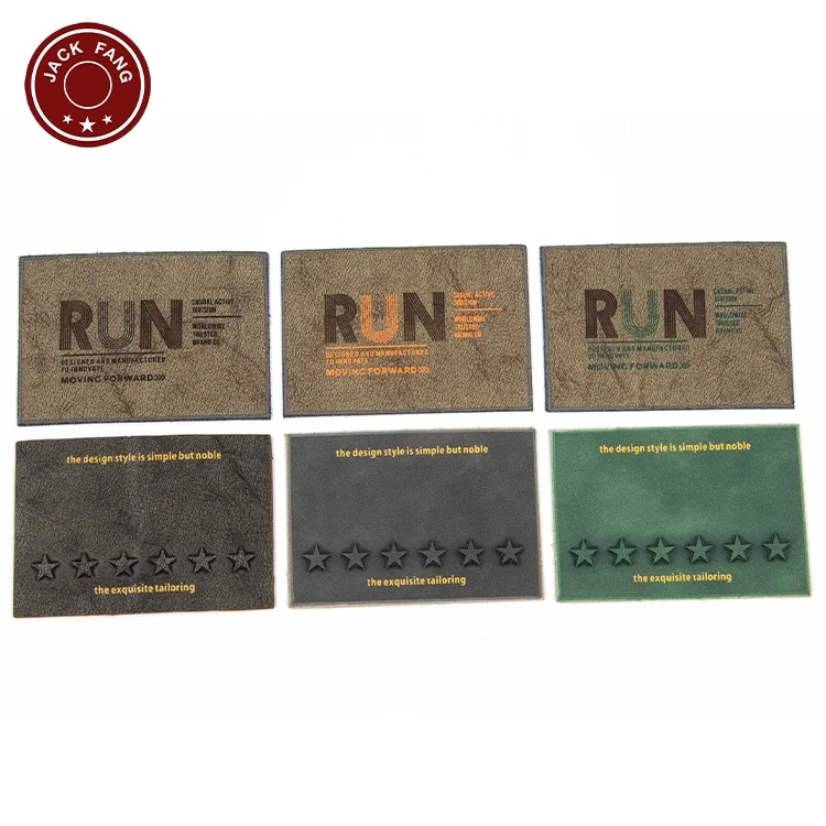 Best Price Handmade Jeans Print Logo Deboss Pu Leather Label Tag Leather Woven Label