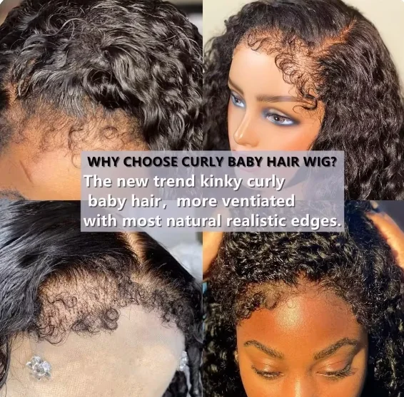 New Curly Natural Human Hair Lace Front Wig Glueless 13*4 Brazilian Raw Short Hair Pre Pluck Hd Lace Frontal Wig For Black Women