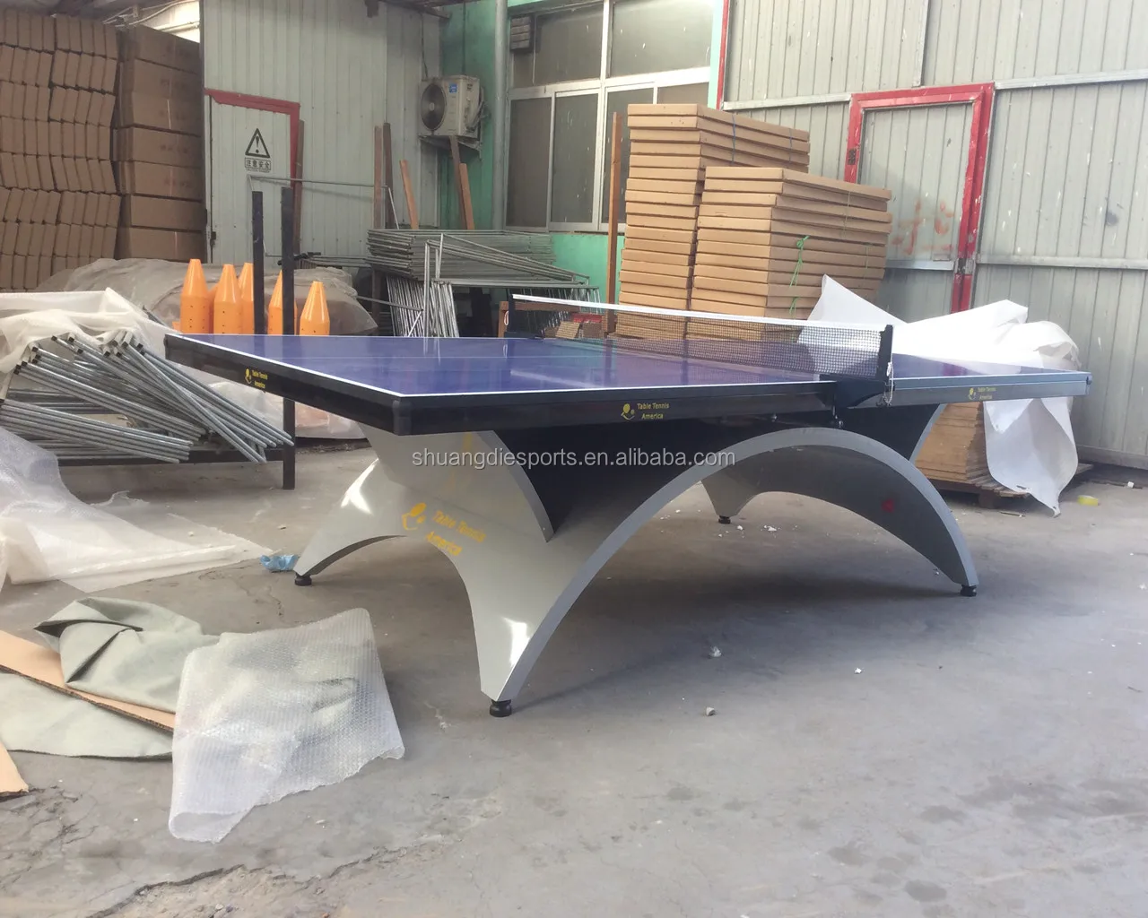 25mm Standard Size Movable Waterproof Big Rainbow Indoor Ping Pong Table Tennis Tables