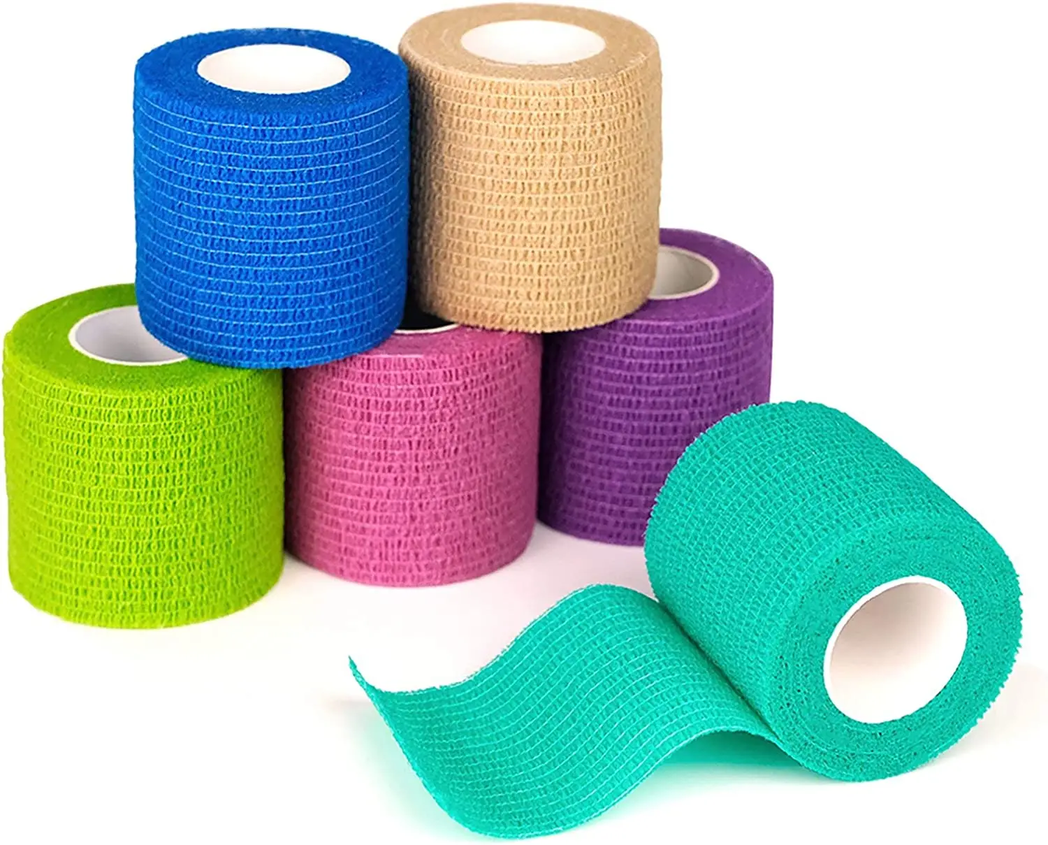 Factory Hot Sale Non-woven Elastic Flexible Self-adhesive Cohesive Bandage for Athletic