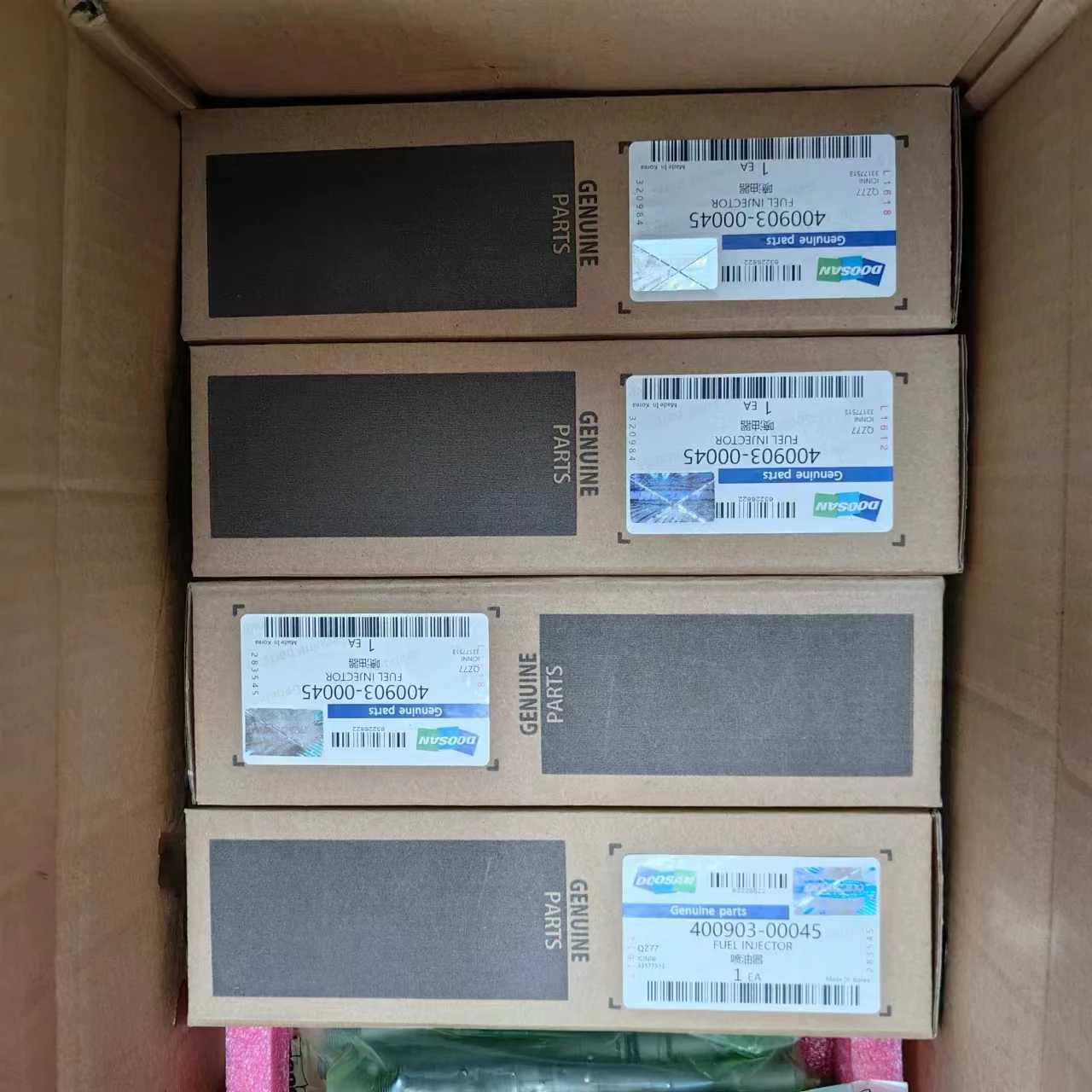 Daewoo Truck Bus Excavator DL08 engine Parts Common Rail Diesel 40090300045 400903-00045 Fuel Injector injection