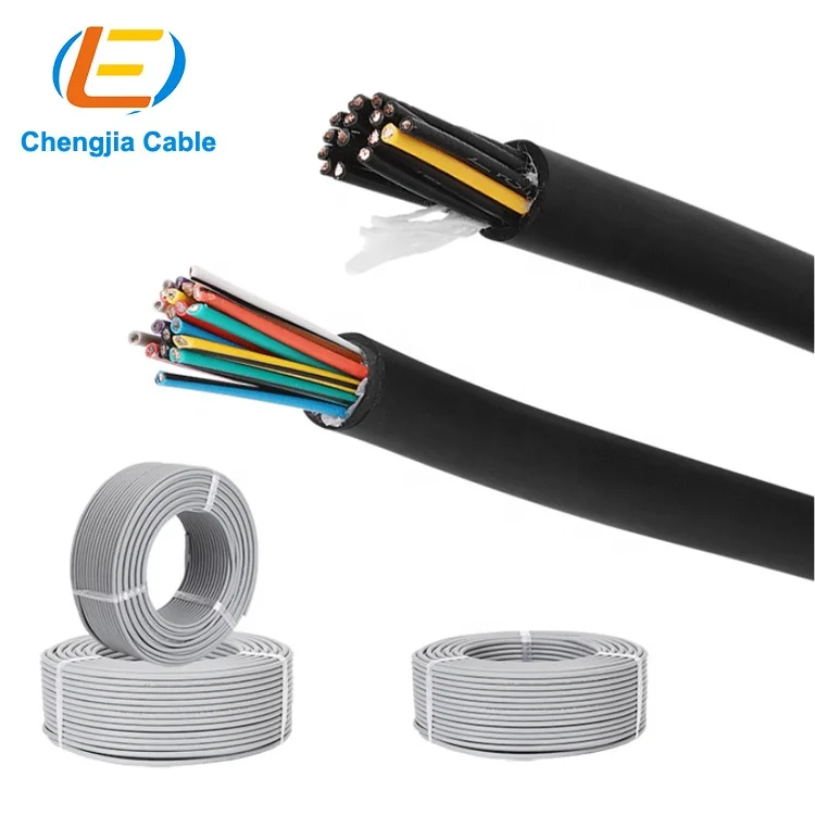 YY100 TRVV Ultra high flexible 10 million control drag chain cables without shielding 5*0.5mm servo multiconductor power cable