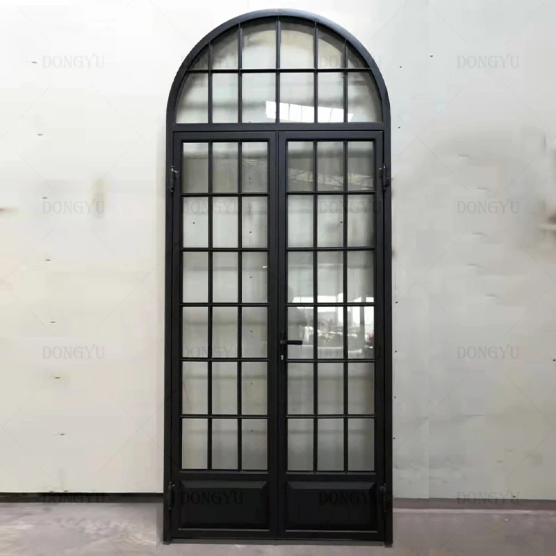 Singapore rustic hot sale China manufactures beautiful outside door house main gate galvanized wrought iron door