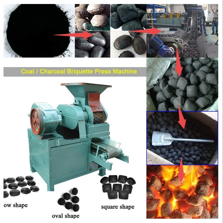 Ball Press BBQ Machine Roller Press Pillow Oval Shape Charcoal Salt Briquette Making Machine