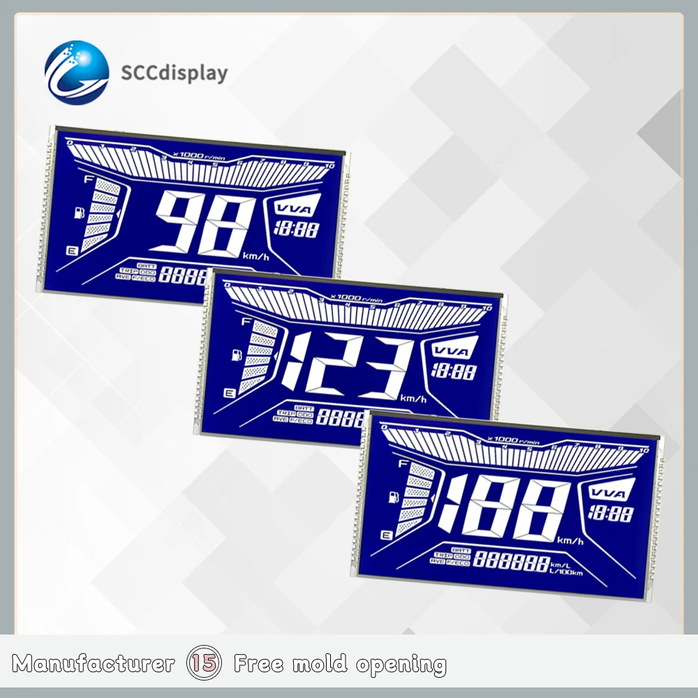 High sales volume custom segment lcd 1016 HTN Negative Blue segment lcd display Industrial grade high quality display module lcd