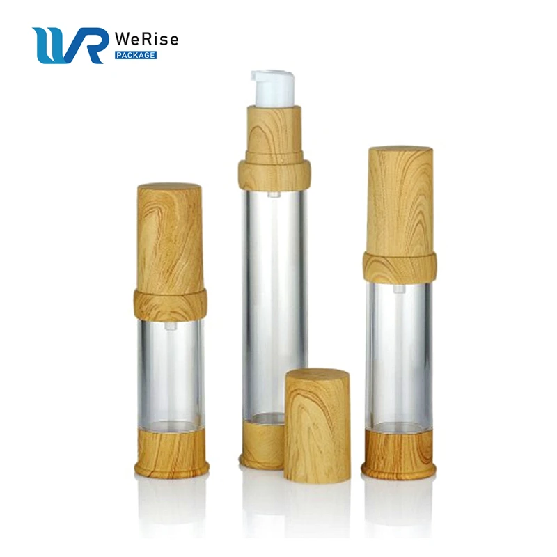 Trade Price  Airless Plastic Spray Pump Bottle Transfer Printing Airless Bottle Lotion Bottle with AS Cap