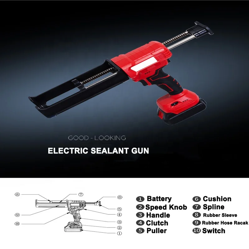 
alloy skeleton caulking gun glass sealant gun best quality 2 component electric cordless sealant gun automatic 
