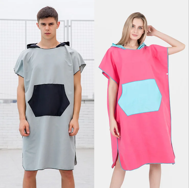 sand free adult summer swimming microfiber hoodie beach surf poncho towels cloak microfibre changing robe