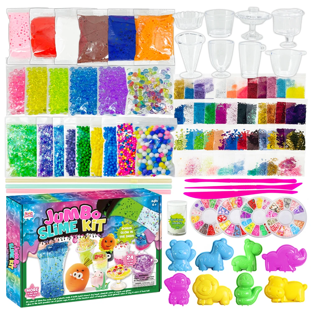 Summer Gift Ice Cream Slime Kit For Kids Age 8-12 DIY How To Make Slime Toy For Girls