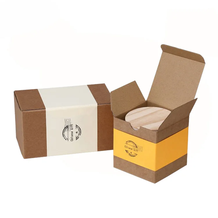 Self-lock Bottom Rigid Kraft Paper Soap Box for Handmade Soap Packaging