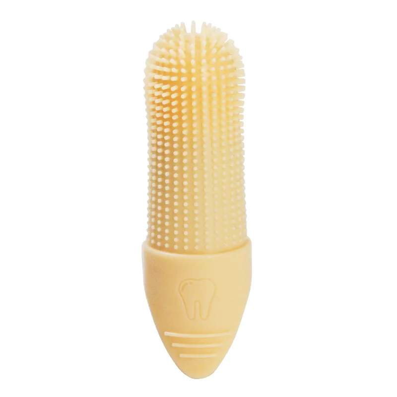 Good price soft durable 3 colors Anti-Bite 100% BPA-Free Silicone Pet Finger toothbrush For Dog Tooth Cleaning