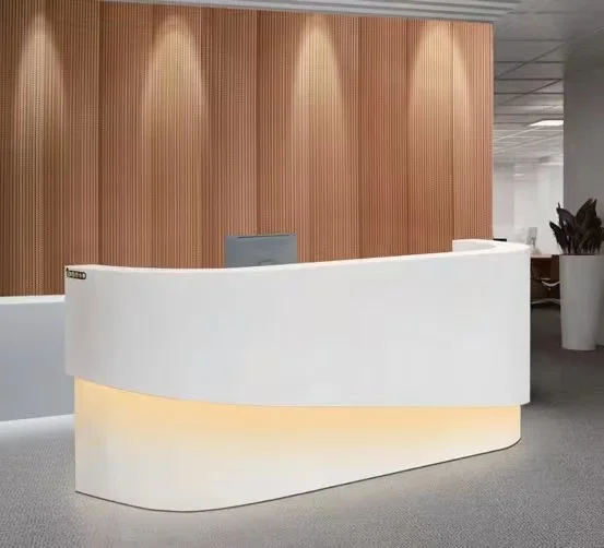 Contemporary design custom-made artificial marble spa reception furniture