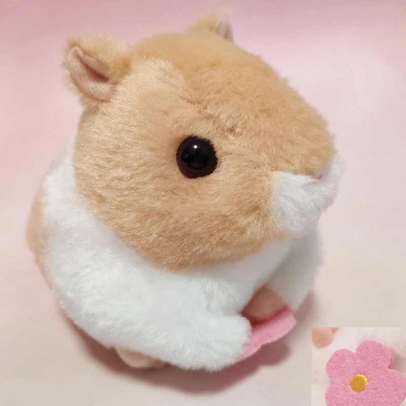 
Funny toy plush tail flick hamster pet plush toy soft cotton short plush hamster 12cm plush animal toys 