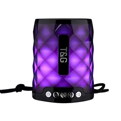 Night Light Changing Wireless Speaker Portable  Colorful LED Handsfree Micro SD AUX-in Supported Speaker