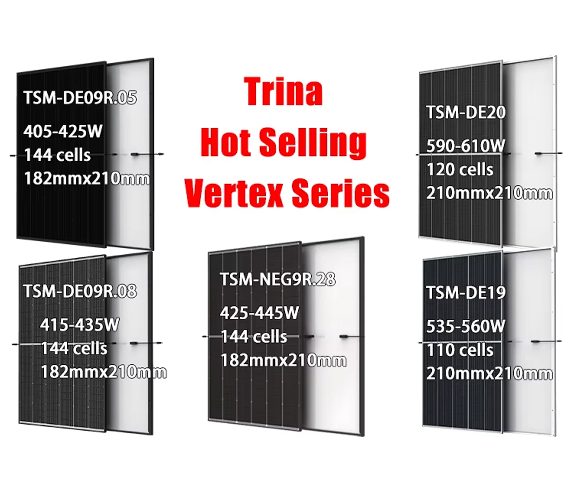 Trina Vertexs + 450 Вт солнечная панель N типа I-topcon модуль TSM-NEG9R.25 двойной стеклянной панели Sola 30 мм анодированный алюминиевый сплав черный