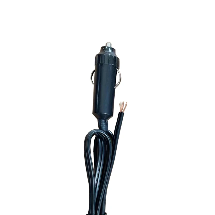 Car Cigarette Lighter plug to bare end car ciga cable round cable