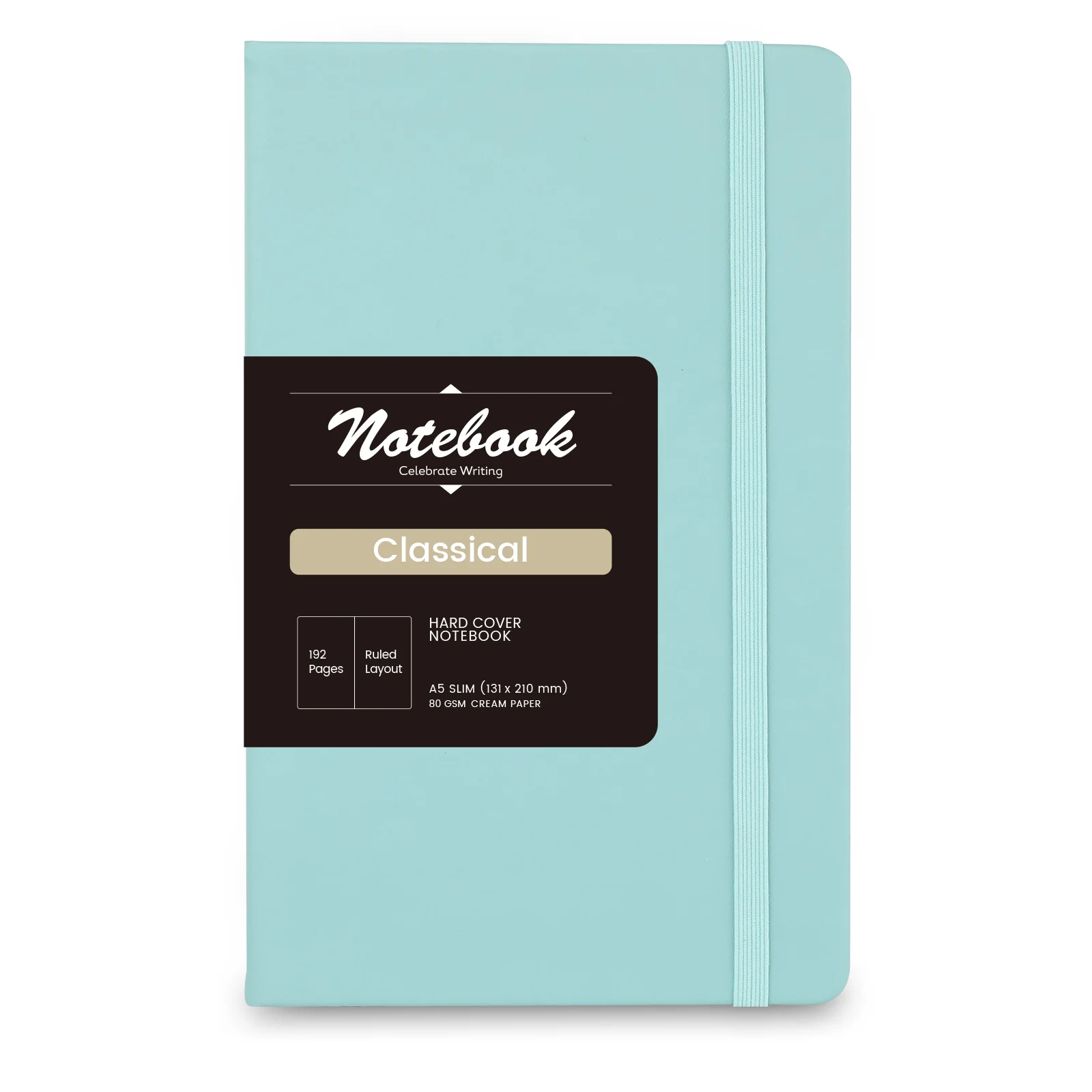 Wholesale Stationery Luxurious Style Elastic Hardcover Leather Journal Notebook 8.26*5.15 inch