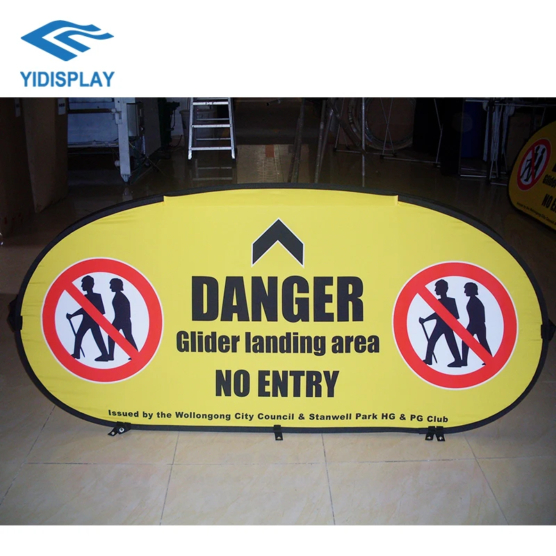 The Best Plastic Advertising Exhibit Wall Horizontal And Vertical Flying Banner Stand