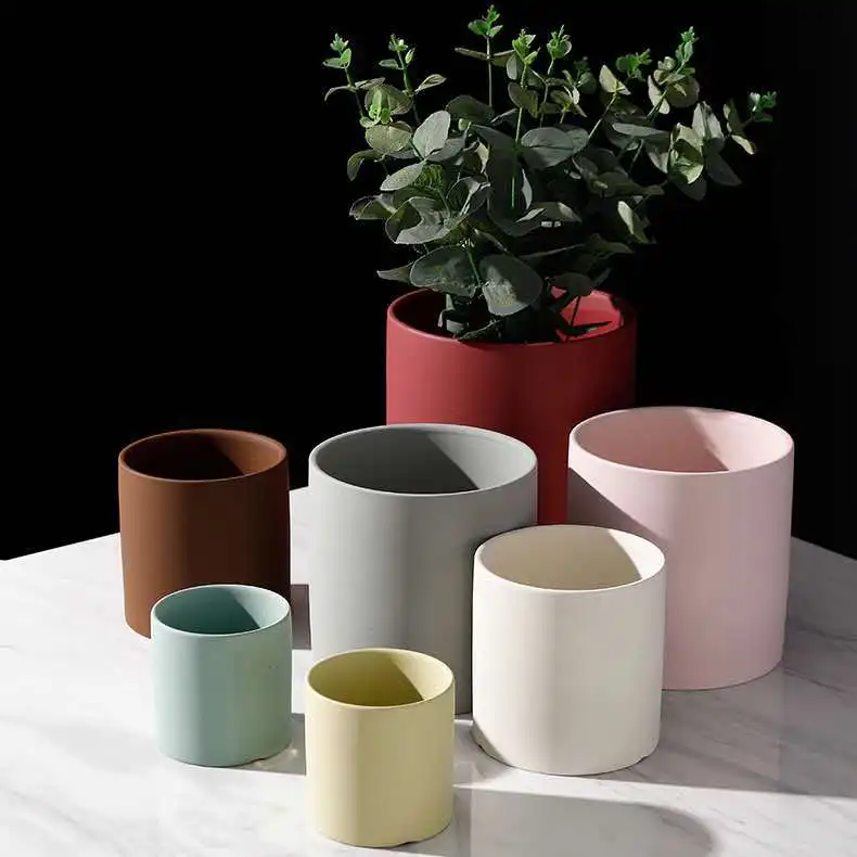 Round Wholesale Korean Succulent 2022 Classic Design Ins Plant Nordic Modern Planter Style Flower Home Ceramic Pot