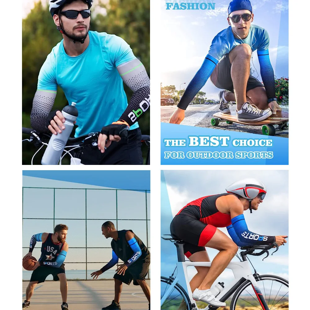 Cycling Sports Sublimated Custom Arm Sleeves Running compression sleeves arms cycling arm sleeves