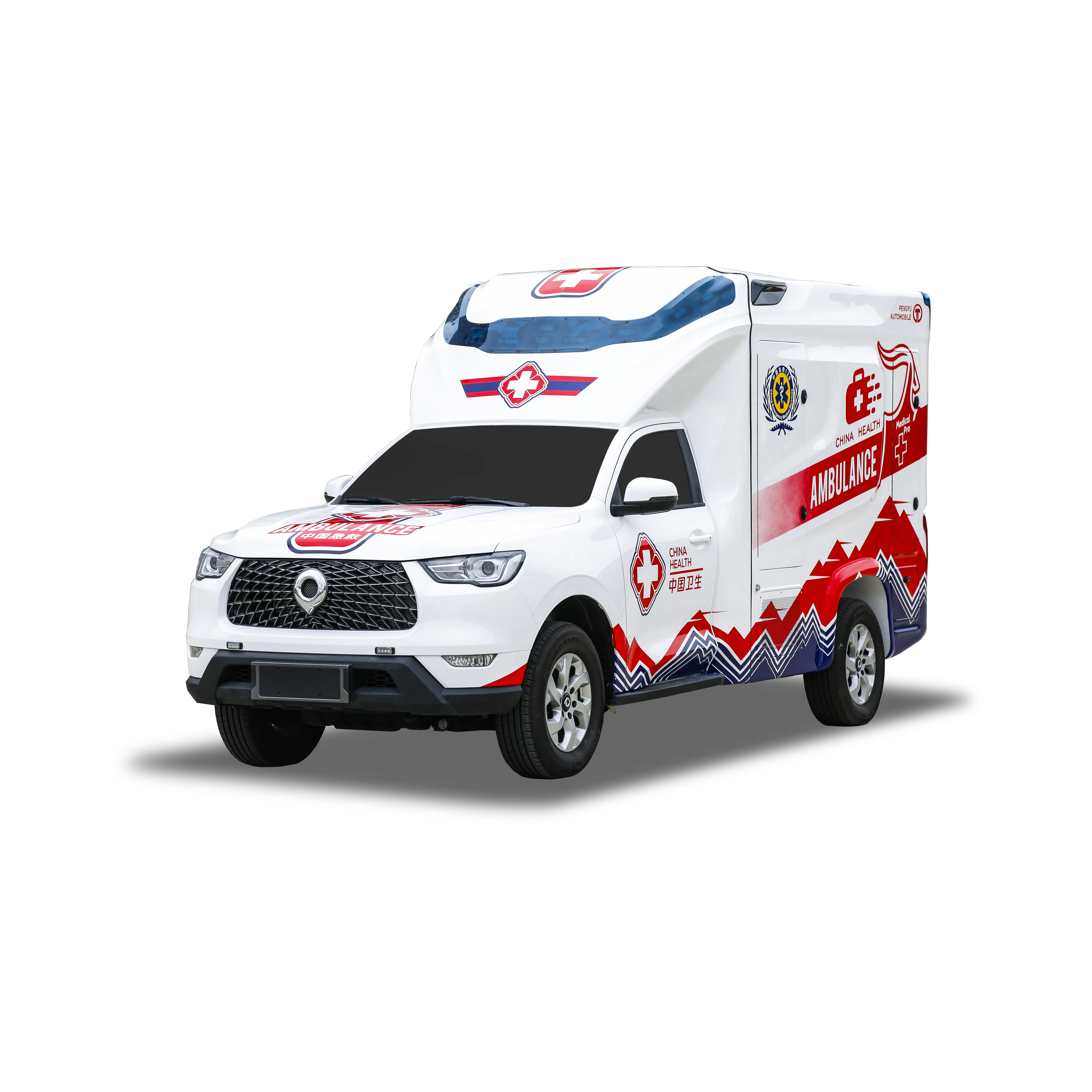 New Design Off-road Ambulance Brand New 4x4 Great Wall Pick-up Ambulance Monitoring Medical Service Ambulance Emergency Vehicle