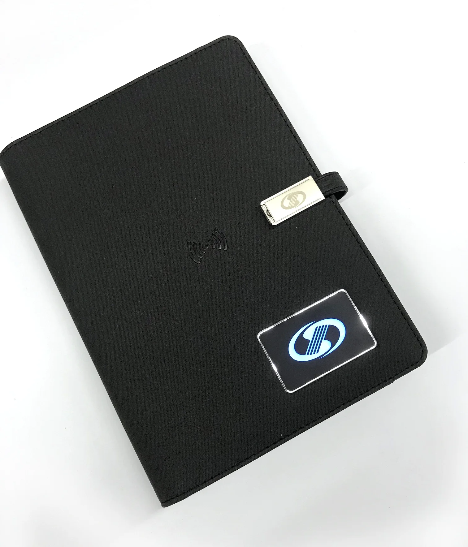  Шэньчжэнь пользовательский свет логотип 8000mah 16g usb a5 кожаный Многофункциональный блок питания с беспроводной зарядкой