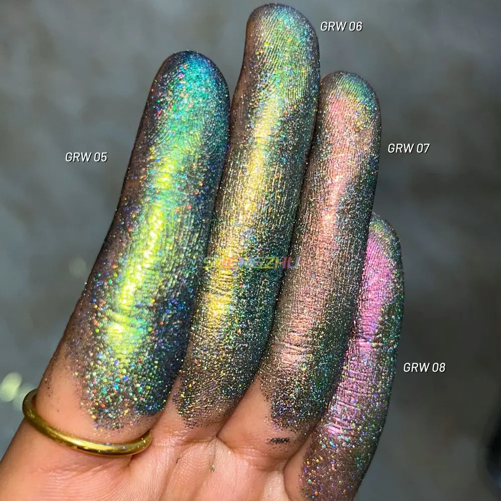 Sheng Zhu new arrival eyeshadow duochrome chameleon holographic cosmetic makeup pigment powder GRW series loose powder