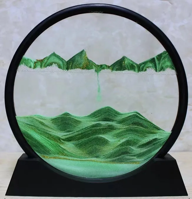 Desktop Decoration 3d Deep Sea Colorful Moving Sand Frame Flowing Sand Art Quicksand Painting