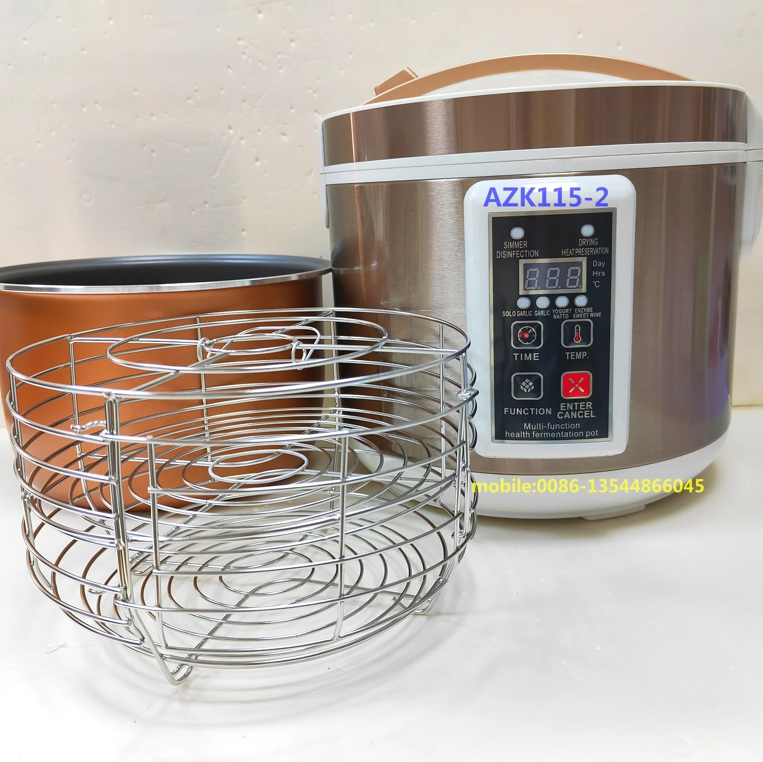 AZK115-2 2024 Fully Automatic Black Garlic Fermenter/ Yogurt maker 5L/Heath Food function Maker